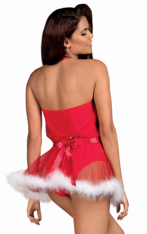 červený kostým Santa Lady