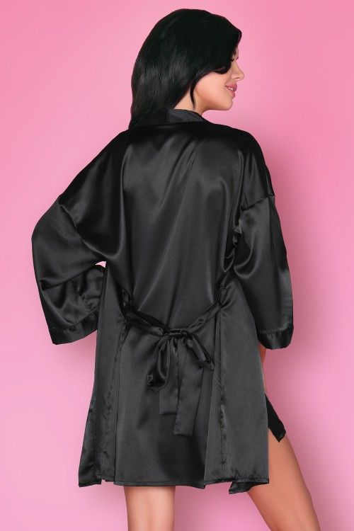 černý erotický župan kimono